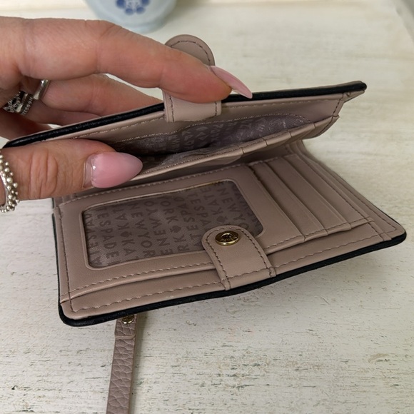 Kate Spade Taupe/Blush Leather Bifold Wallet - Picture 5 of 12